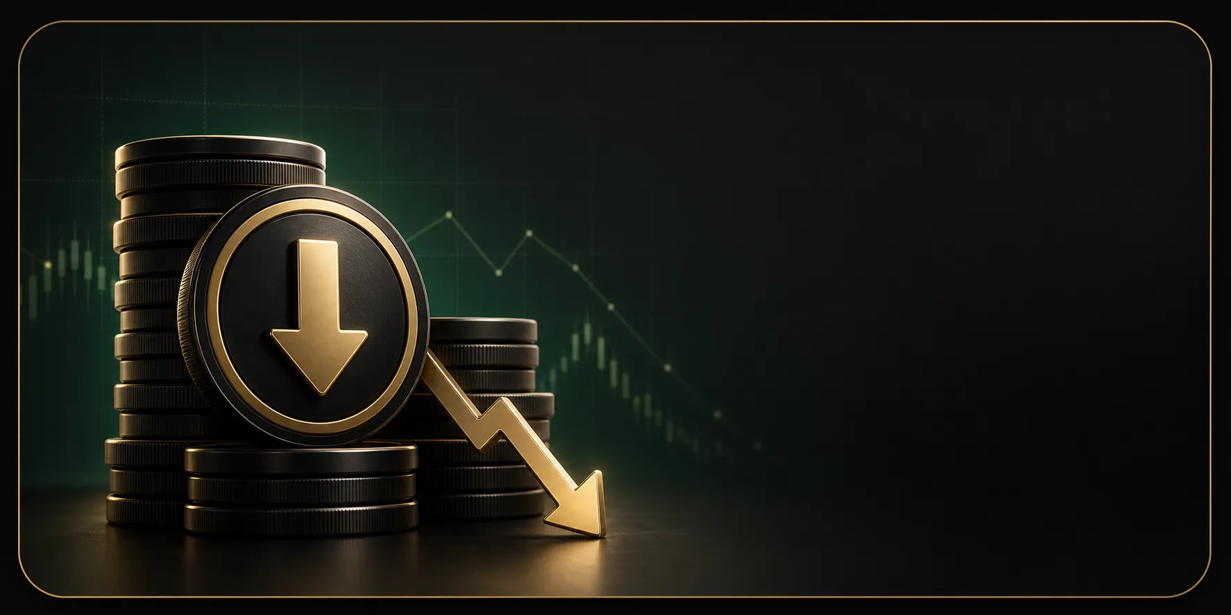 Premium coin stack with lower cost indicator