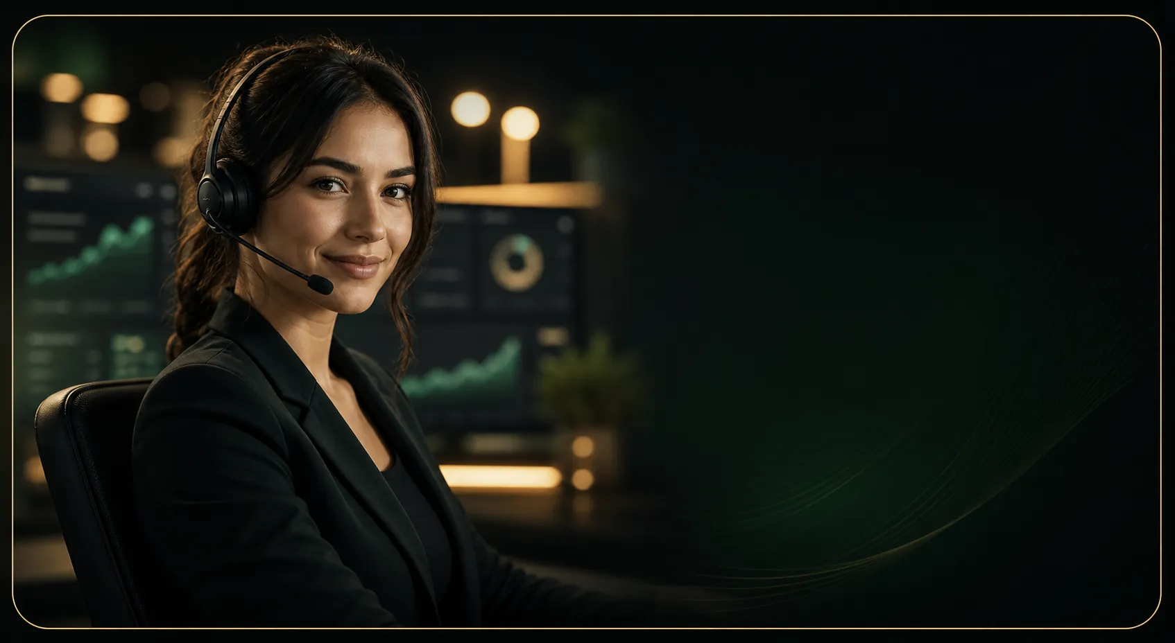 Talentfunded community support specialist with headset