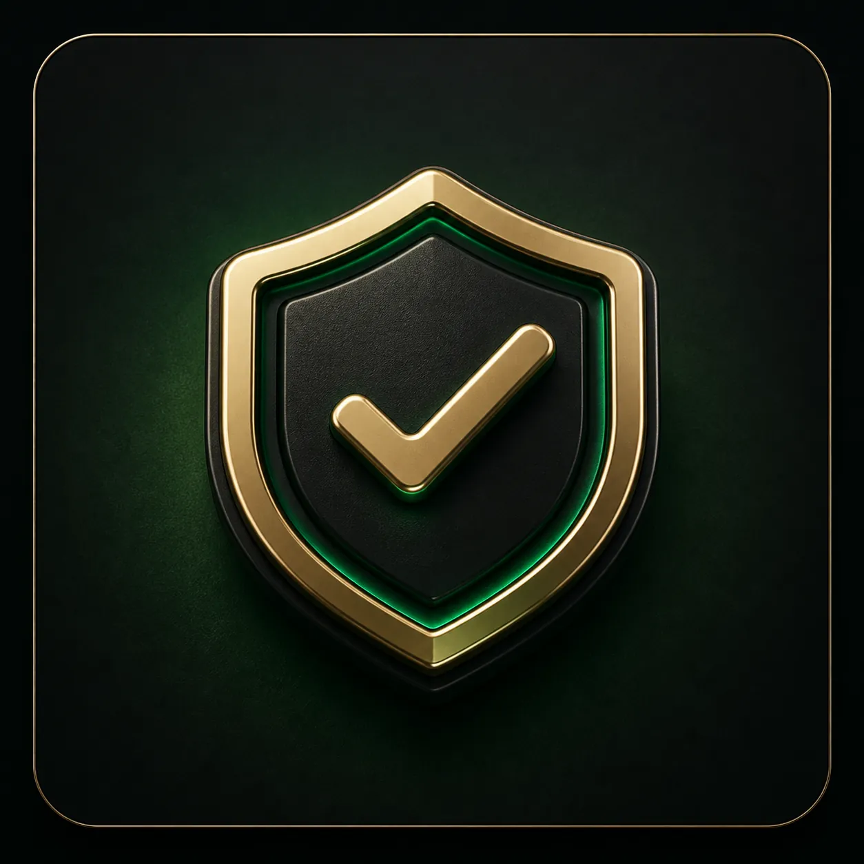 Premium verification shield icon for funded account approval